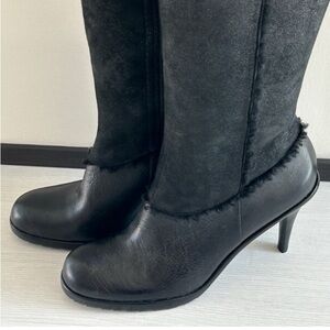 NEW VIA SPIGA BOOTS LEATHER AND SHERLING W FUR LINING SIZE 9